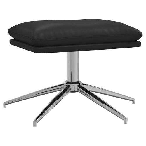 Fodskammel 45x29,5x39 cm skinnende kunstlæder sort