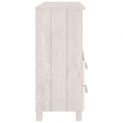 Skænk HAMAR 85 x 35 x 80 cm i massivt fyrretræ - hvid