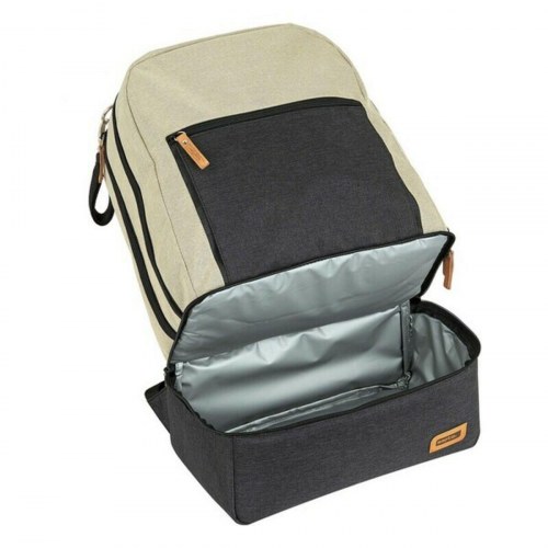 Safta M883 sportstaske med skoholder - Beige/Mørkegrå, 15 l