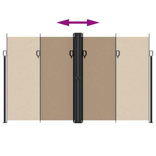 Sammenrullelig sidemarkise 200x600 cm gråbrun
