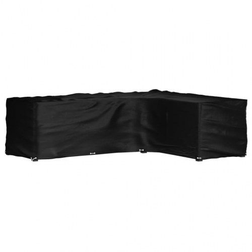 L‑formet havemøbelovertræk 260 × 210 × 80 cm - vandafvisende PE, 16 øjer