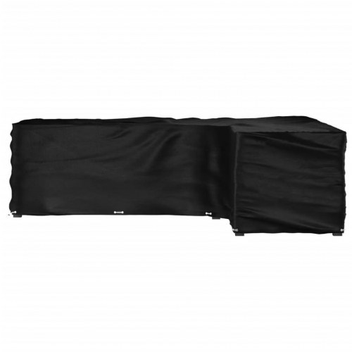 L‑formet havemøbelovertræk 260 × 210 × 80 cm - vandafvisende PE, 16 øjer
