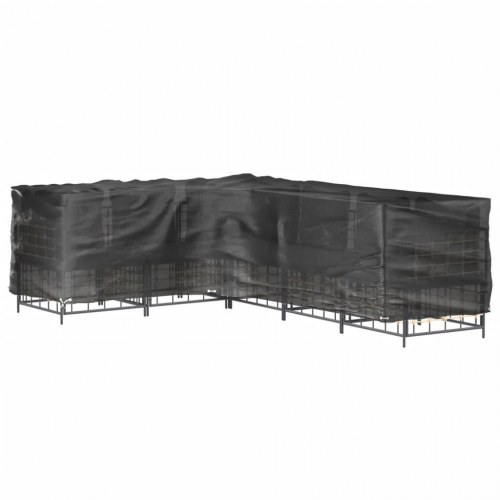 L‑formet havemøbelovertræk 260 × 210 × 80 cm - vandafvisende PE, 16 øjer