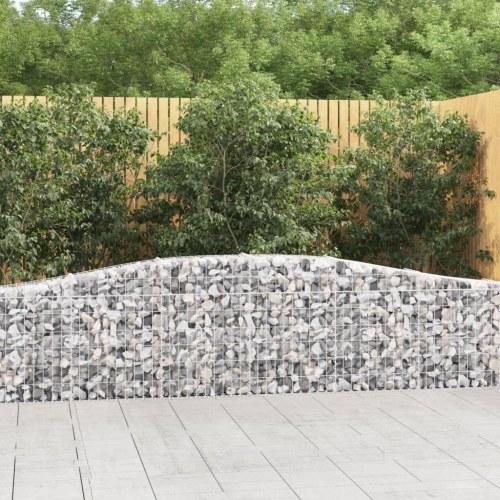 Buede gabionkurve - 6 stk. 400×30×60/80 cm i galvaniseret jern