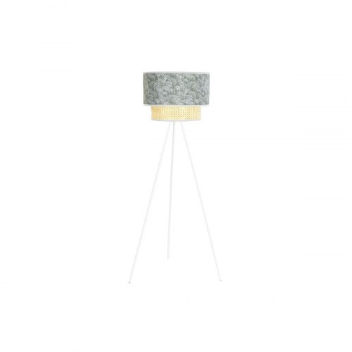 Gulvlampe - metal/polyester, hvid/grøn, E27, 220 V, 50 W (40 × 40 × 129 cm)