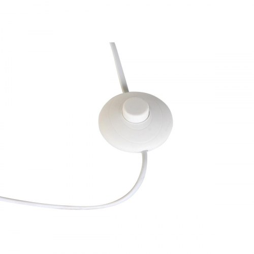 Gulvlampe - metal/polyester, hvid/grøn, E27, 220 V, 50 W (40 × 40 × 129 cm)