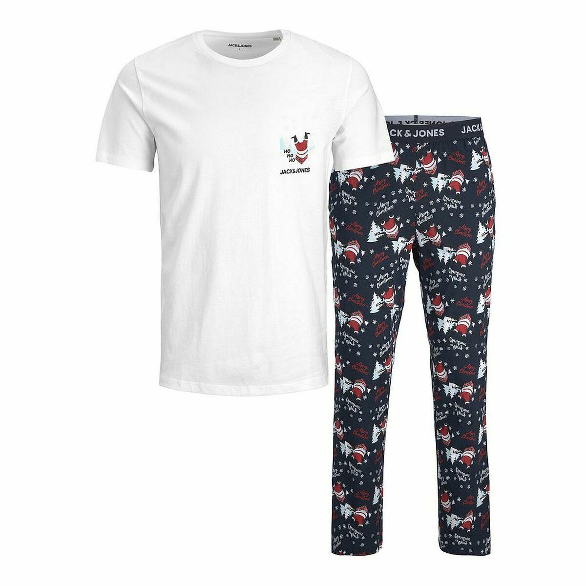 Nattøj Jack & Jones JACSANTA SS Hvid XL