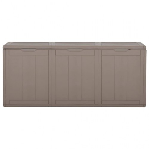 Opbevaringskasse til haven 270 l PP-trælook brun