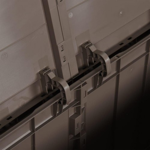 Opbevaringskasse til haven 270 l PP-trælook brun