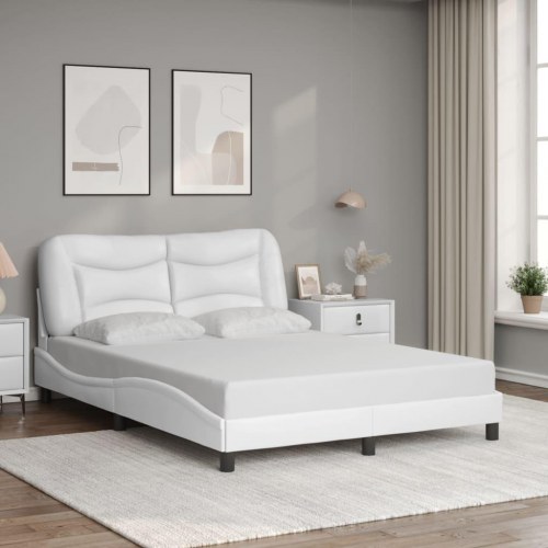 Sengeramme med LED Hvar 120 x 200 cm uden madras - hvid