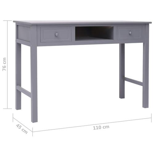 Skrivebord 110 x 45 x 76 cm træ grå