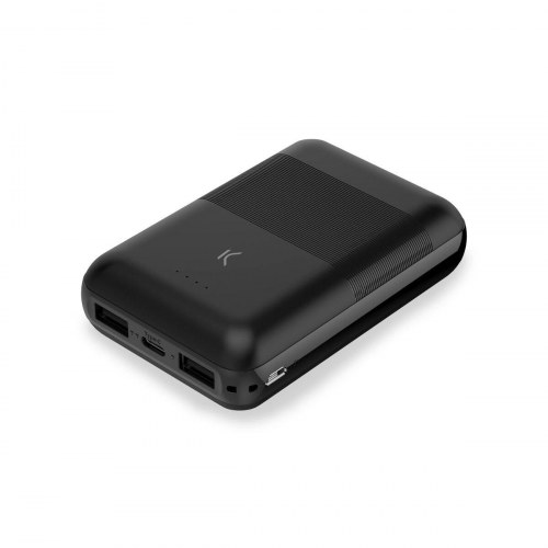 KSIX powerbank 10.000 mAh - sort