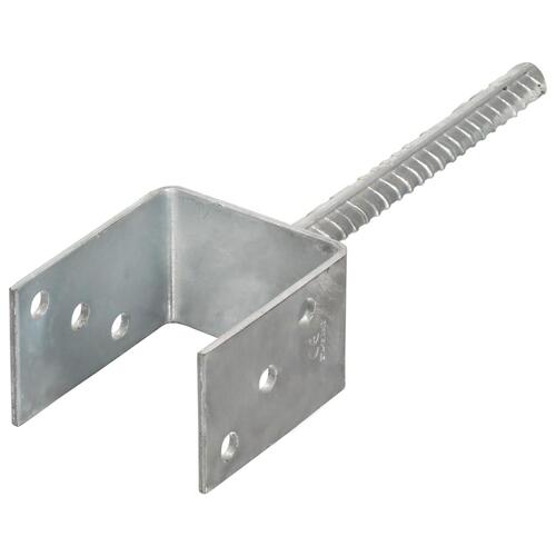 Hegnspløkker 6 stk. 8x6x30 cm galvaniseret stål sølvfarvet
