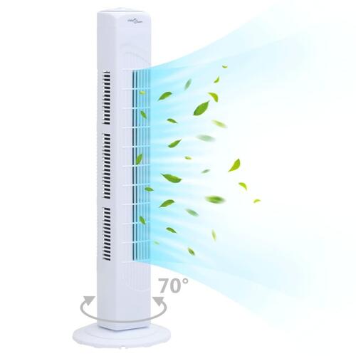 Tårnventilator med timer Φ24x80 cm hvid