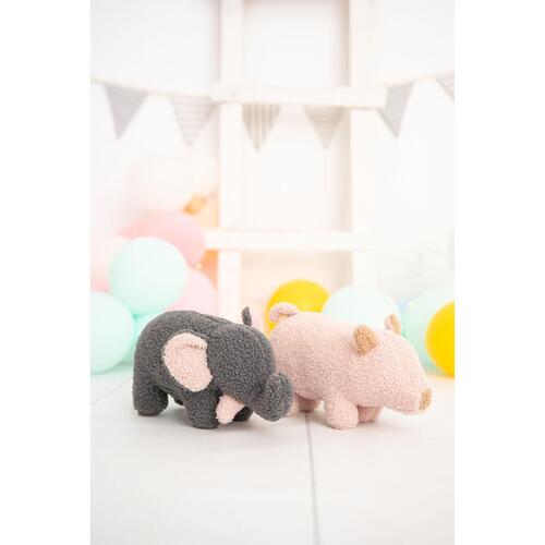 Bamse Crochetts Bebe Grå Elefant Gris 30 x 13 x 8 cm 2 Dele