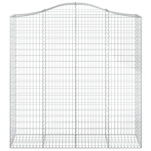 Buede gabionkurve - 2 stk. 200×50×200/220 cm i galvaniseret jern
