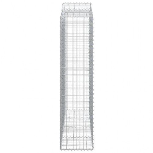 Buede gabionkurve - 2 stk. 200×50×200/220 cm i galvaniseret jern