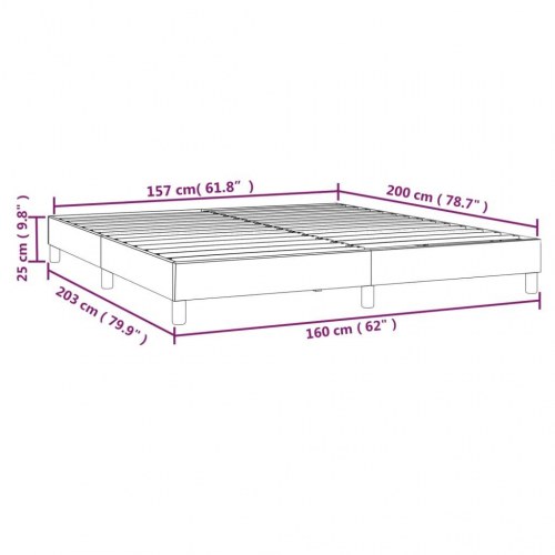 Boxspring sengeramme 160x200 cm i kunstlæder - cappuccino