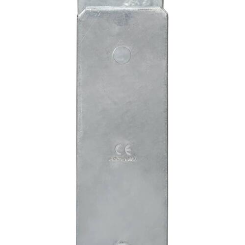 Hegnspløkker 6 stk. 12x6x60 cm galvaniseret stål sølvfarvet