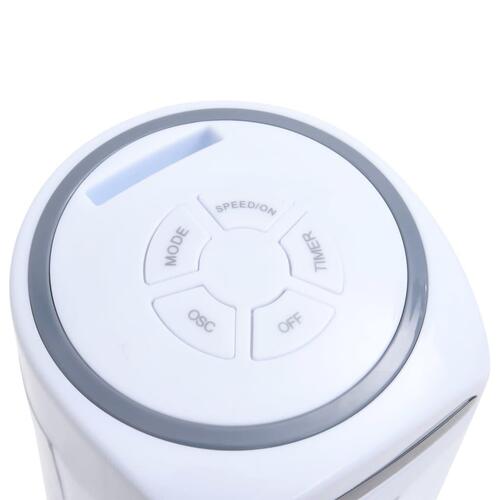 Tårnventilator med fjernbetjening og timer Φ24x80 cm hvid