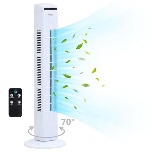 Tårnventilator med fjernbetjening og timer Φ24x80 cm hvid