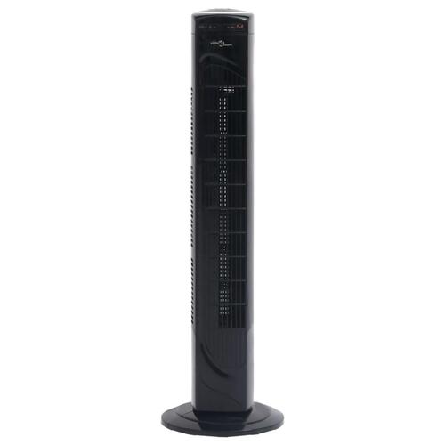 Tårnventilator med fjernbetjening og timer Φ24x80 cm sort