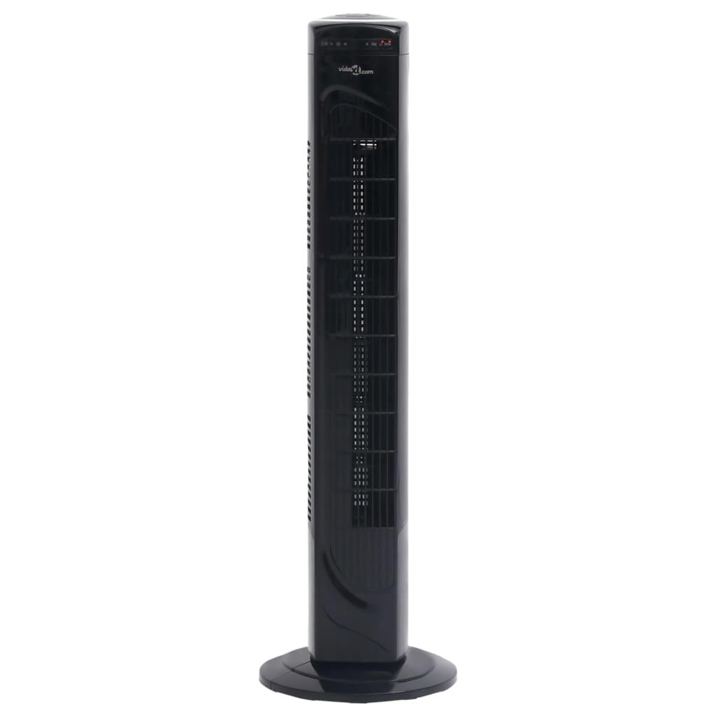 Tårnventilator med fjernbetjening og timer Φ24x80 cm sort