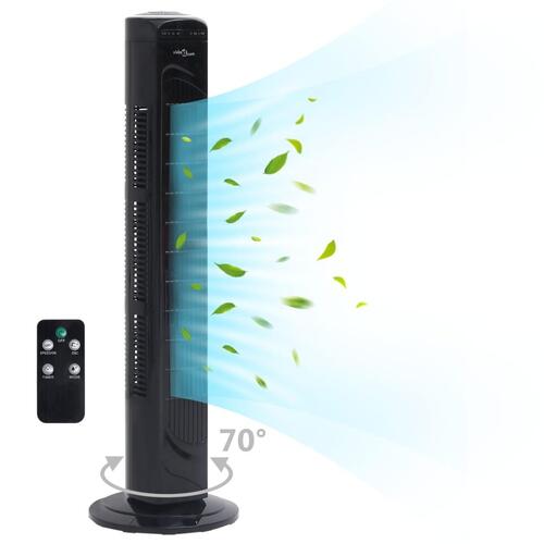 Tårnventilator med fjernbetjening og timer Φ24x80 cm sort