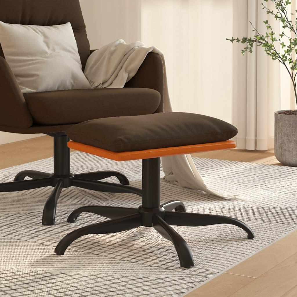 vidaXL fodskammel 60x60x36 cm stof og kunstlæder brun