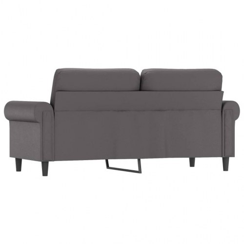 2-personers sofa i kunstlæder - grå, sædebredde 140 cm