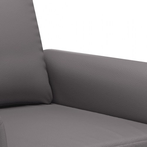 2-personers sofa i kunstlæder - grå, sædebredde 140 cm