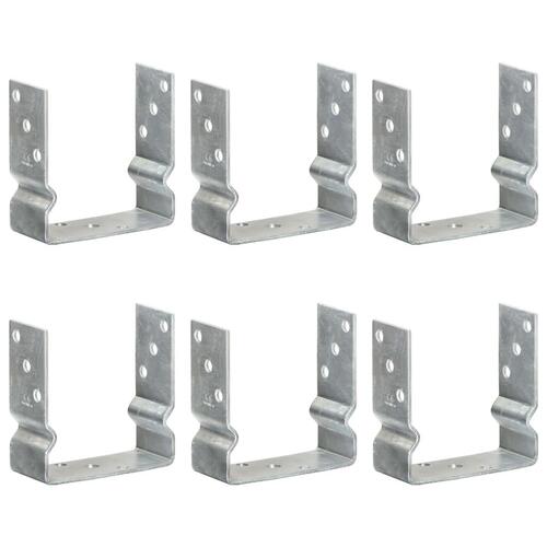 Jordankre 6 stk. 14x6x15 cm galvaniseret stål sølvfarvet