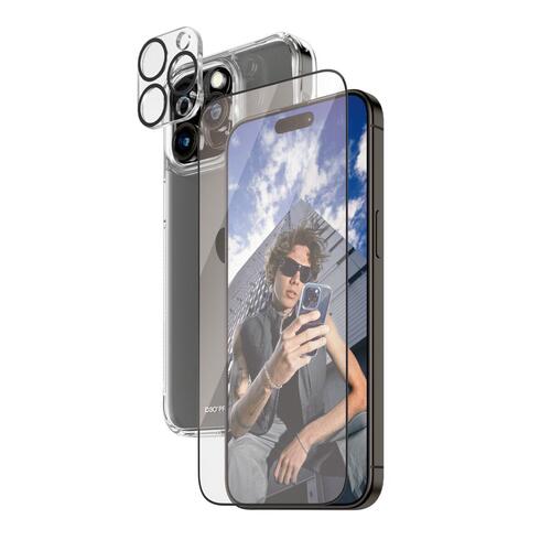 Panzer Glass skærmbeskytter sæt til iPhone 15 Pro Max (gennemsigtig)