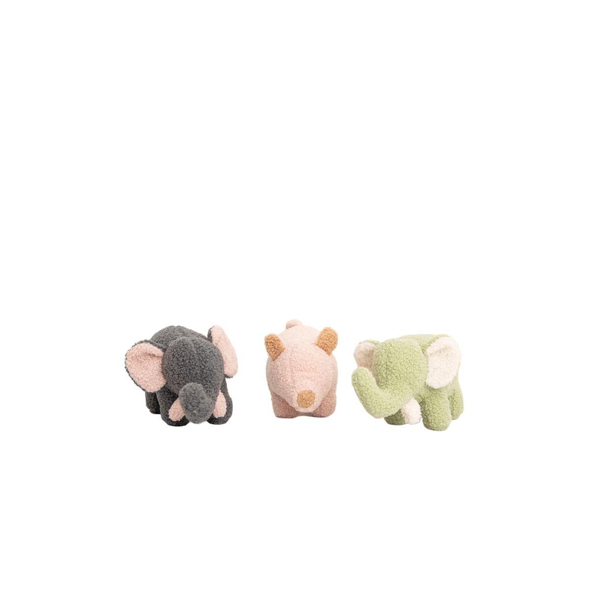 Bamse Crochetts Bebe Grøn Grå Elefant Gris 30 x 13 x 8 cm 3 Dele