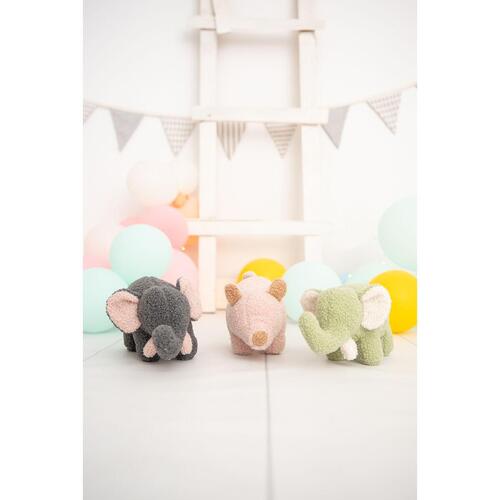 Bamse Crochetts Bebe Grøn Grå Elefant Gris 30 x 13 x 8 cm 3 Dele