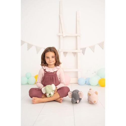 Bamse Crochetts Bebe Grøn Grå Elefant Gris 30 x 13 x 8 cm 3 Dele
