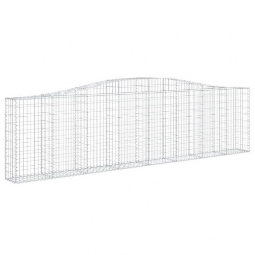 Buede gabionkurve - 6 stk. 400 × 30 × 100/120 cm i galvaniseret jern
