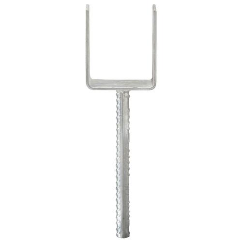Hegnspløkker 6 stk. 9x6x30 cm galvaniseret stål sølvfarvet