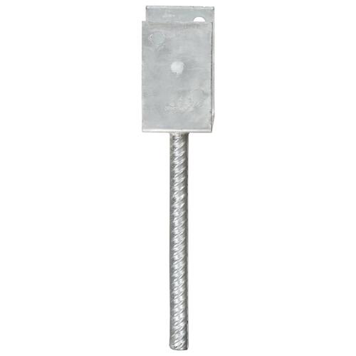 Hegnspløkker 6 stk. 9x6x30 cm galvaniseret stål sølvfarvet