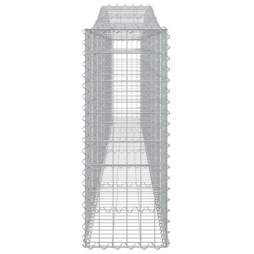 Buede gabionkurve - 3 stk. 400×30×80/100 cm i galvaniseret jern