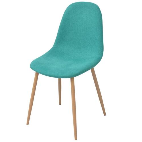 Spisebordsstole i stof 2 stk. grøn