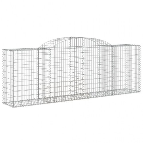Buede gabionkurve - 2 stk. 300×50×100/120 cm i galvaniseret jern