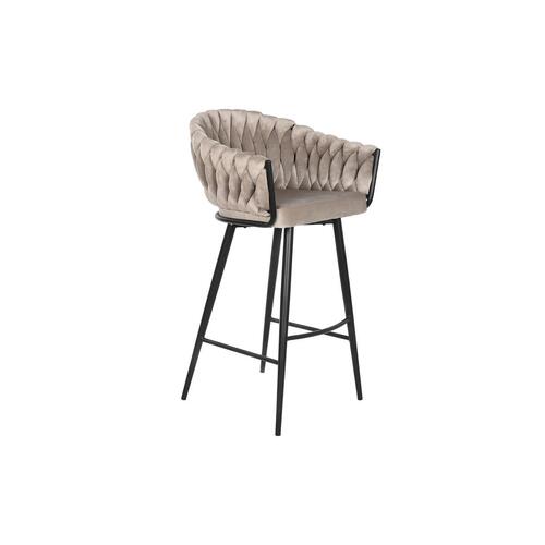 Taburet Sort Beige Metal 61 x 52 x 101 cm