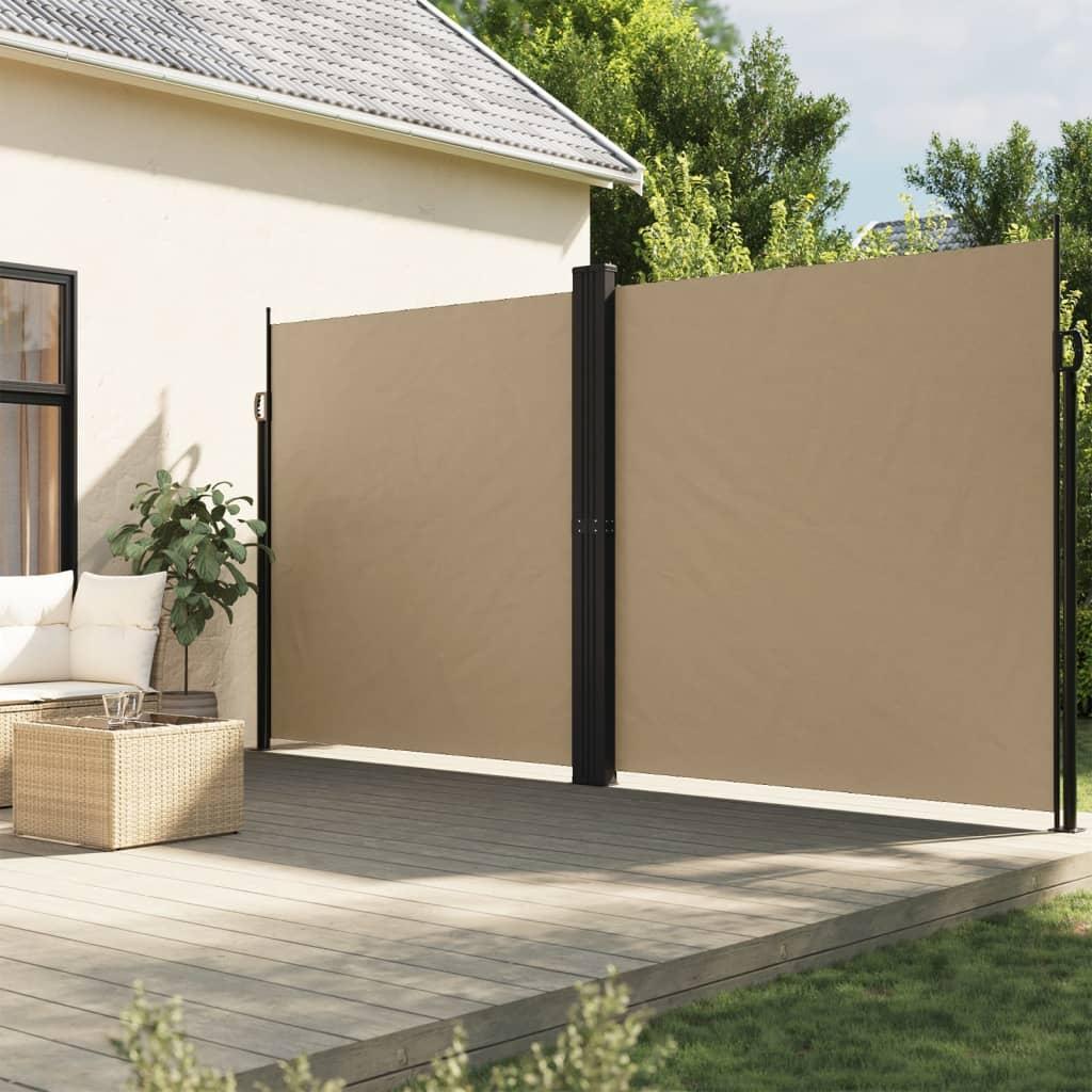 Sidemarkise 220x1000 cm sammenrullelig beige