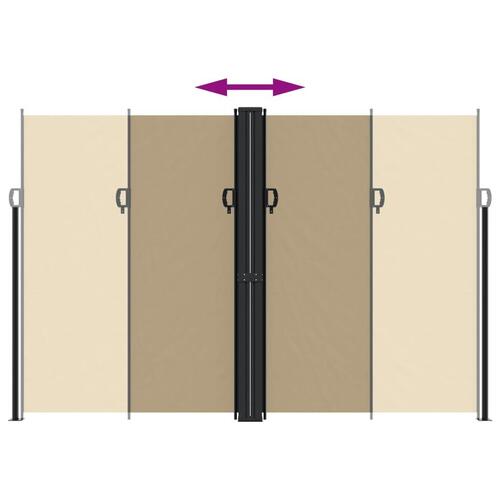 Sidemarkise 220x1000 cm sammenrullelig beige