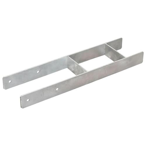 Hegnspløkker 6 stk. 14x6x60 cm galvaniseret stål sølvfarvet