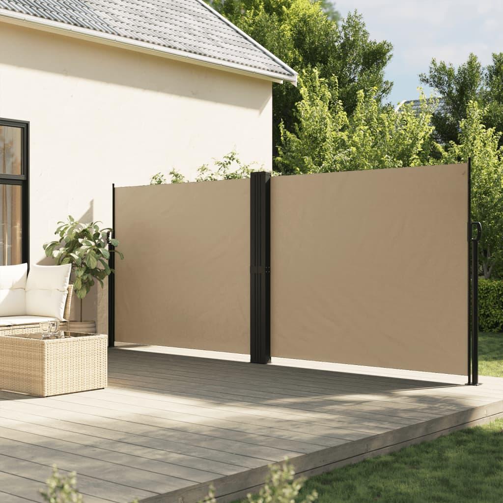 Sidemarkise 160x1200 cm sammenrullelig beige billede