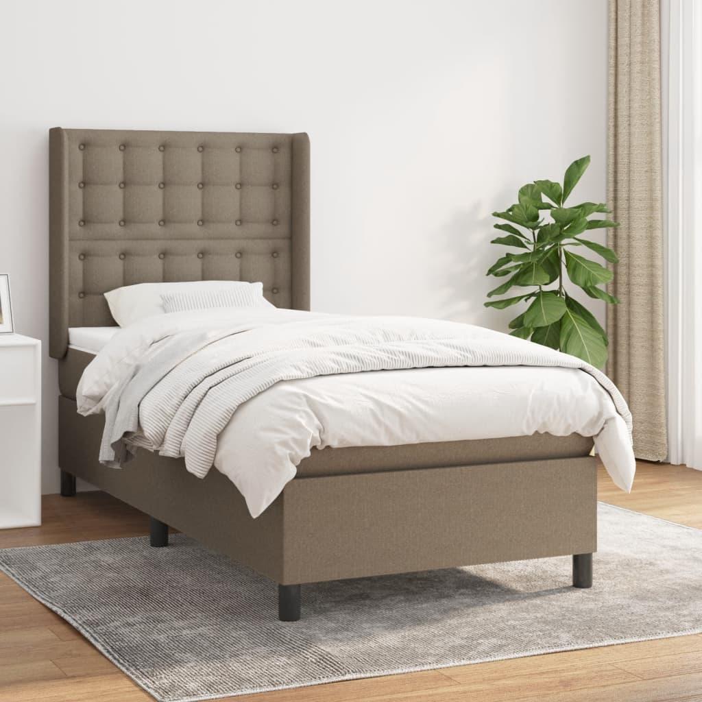 Kontinentalseng Med Madras Stof Gråbrun - knapper / 90 x 200 cm