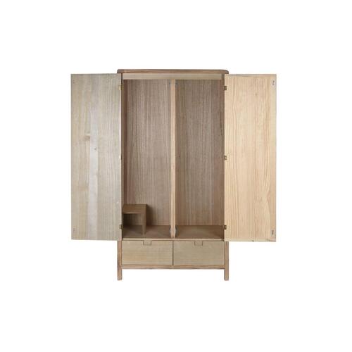 Garderobeskab Natur Fyrretræ Træ MDF 90 x 40 x 180 cm