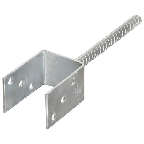 Hegnspløkker 6 stk. 7x6x30 cm galvaniseret stål sølvfarvet
